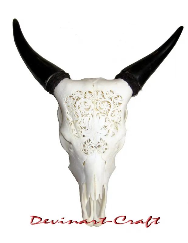Bone Head Carved 1150