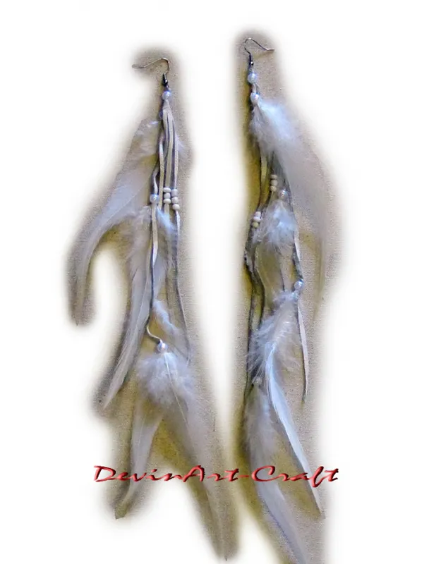 Earring Long Feather 1347