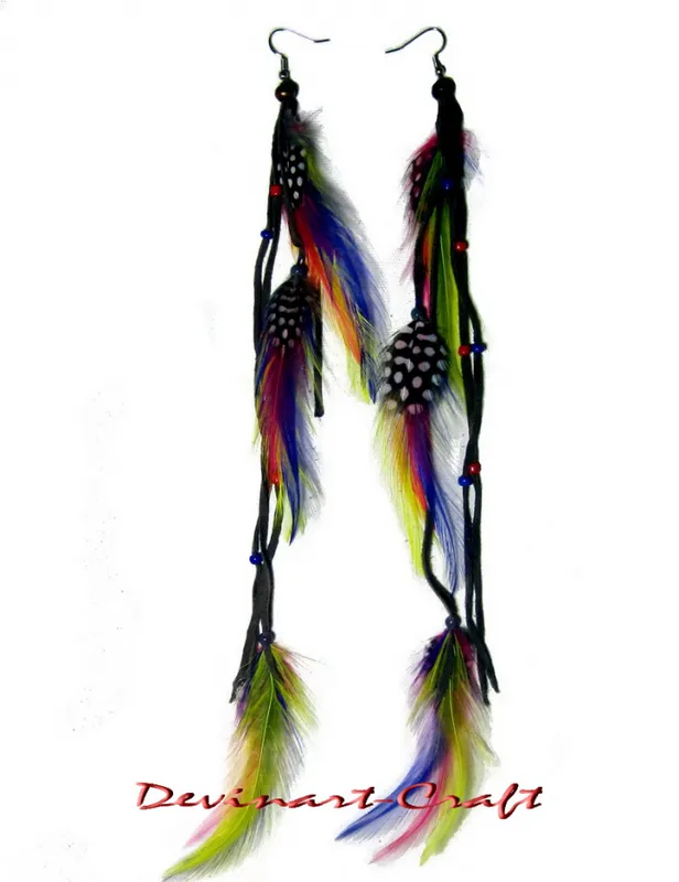 Earring Long Feather 245