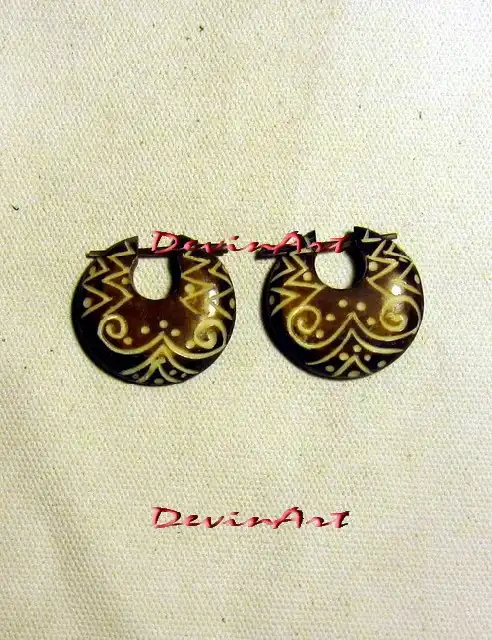 Earring Bone Carving 313