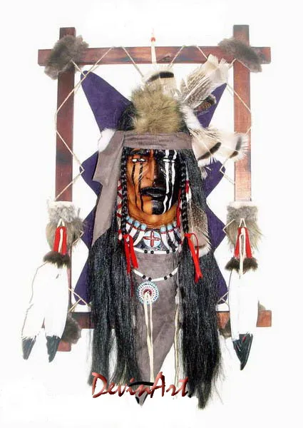 Indian Mask Framed 019
