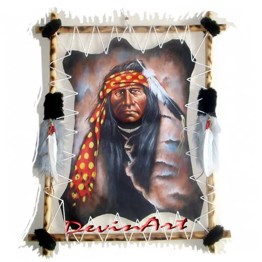 Leather Painting Framed 740