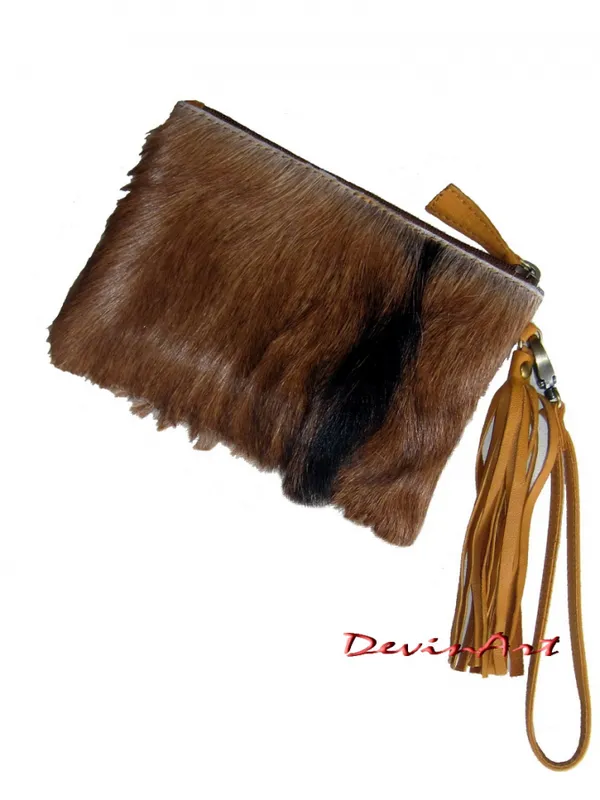 Leather Clutch Fur 950